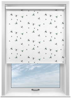 Bumble Bees, Wing Green - Roller Blind